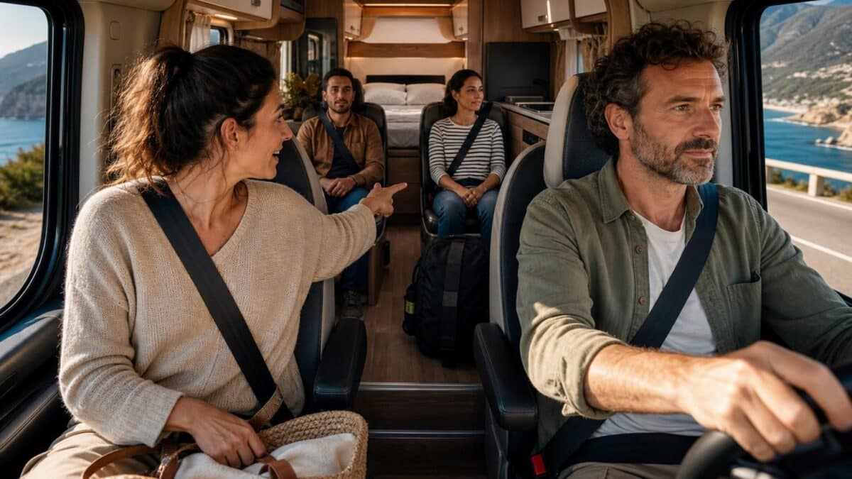 Amanda, experte en camping-cars : « Il est illégal de voyager à quatre dans un fourgon aménagé, dont deux à l’arrière sur le lit ; tous doivent être assis sur des sièges homologués et attachés » en Espagne